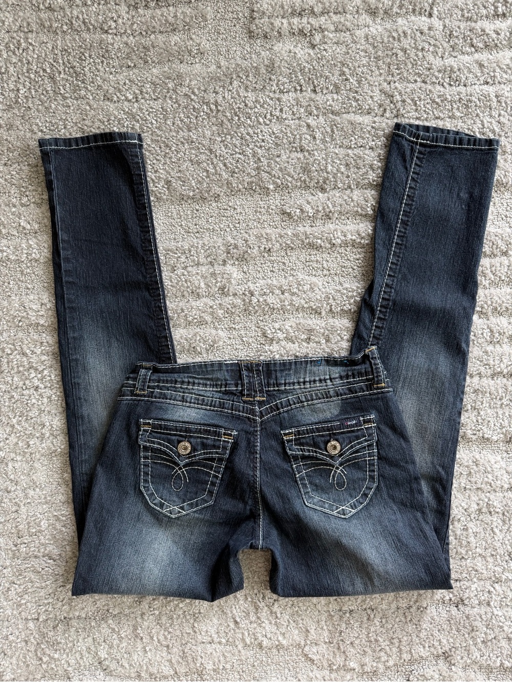 EUC Y2K Angels Size 7 (27”) Low Rise Denim Jeans